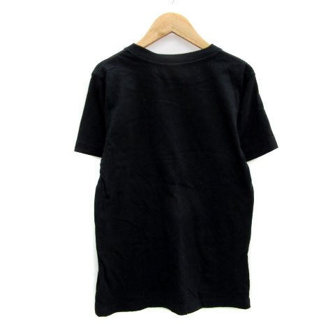 マウジー moussy Tシャツ カットソー 半袖 ラウンドネック ロゴプリント F ブラック 黒 /MS27 レディースの画像2