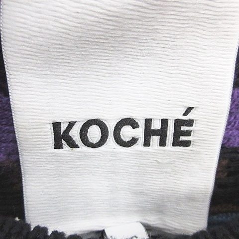 コシェ KOCHE セーター ニット 長袖 丸首 綿 ウール 黒 ブラック XS レディース_画像3