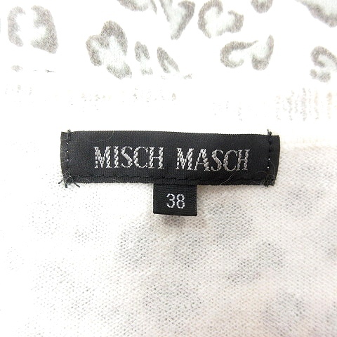 ミッシュマッシュ MISCH MASCH ニットカーディガン レオパード ヒョウ柄 アンゴラ混 長袖 38 アイボリー 白 ホワイト /AU レディース_画像7