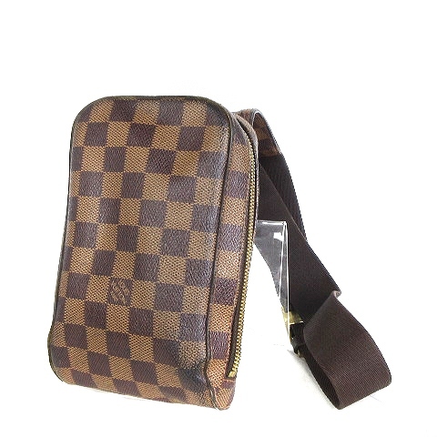 ルイヴィトン LOUIS VUITTON ジェロニモス ダミエ ボディバッグ ウエスト カバン 鞄 ショルダー 格子柄 総柄 N51994 茶 ブラウン メンズ_画像1