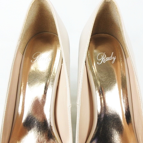 retiRadypo Inte dotu pumps high heel shoes beige Gold color L lady's 