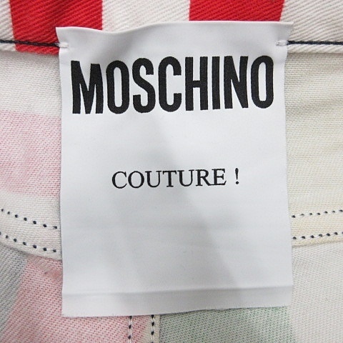 モスキーノ MOSCHINO パンツ ハーフパンツ ジップフライ 国旗柄 ストレッチ マルチカラー 54 メンズ_画像3