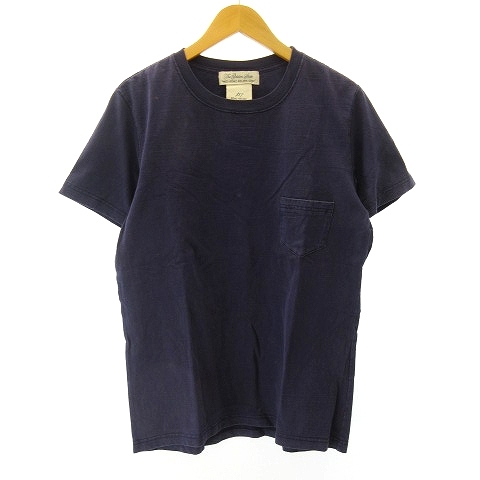 レミレリーフ REMI RELIEF Tシャツ カットソー 半袖 ポケット コットン 紫 パープル L メンズの画像1