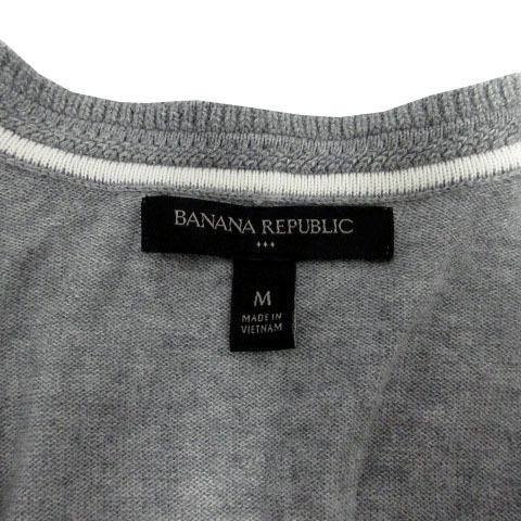 バナナリパブリック BANANA REPUBLIC カーディガン ニット 長袖 コットン混 グレー M レディース_画像7