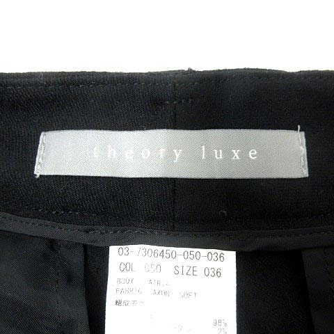 セオリーリュクス theory luxe スラックスパンツ ウール 36 黒 ブラック /YK レディース_画像5