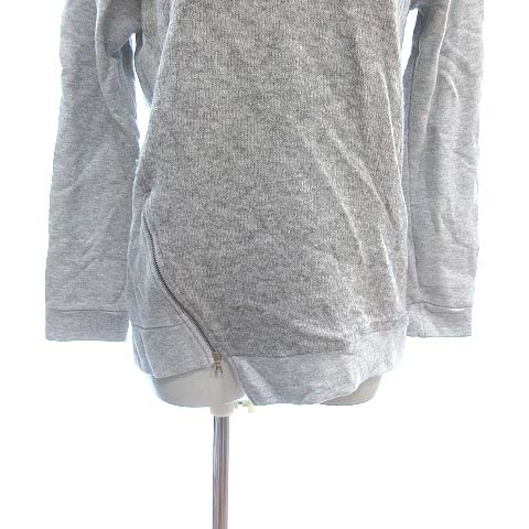  van yard storm BARNYARDSTORM sweatshirt sweat long sleeve switch knitted zipper V neck 0 gray /CT lady's 