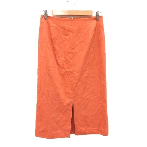  Ined INED узкая юбка длинный разрез под замшу 9 orange /CT женский 