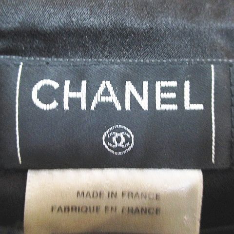 シャネル CHANEL 06A P29830V19655 M4740 ヘリンボーン柄 膝丈 台形スカート スカート ニット 絹 シルク 34 ベージュ系 フランス製 CCマー_画像3