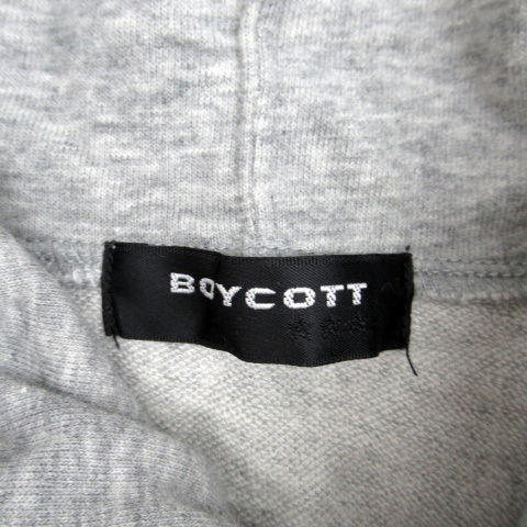 ボイコット BOYCOTT パーカー プルオーバー 長袖 大きいサイズ 4 グレー /SM15 メンズ_画像4
