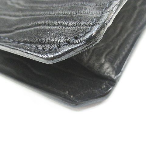 varek -stroke laValextra clutch bag second bag Gold metal fittings black black series leather men's 