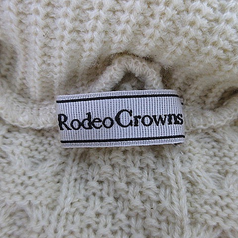 ロデオクラウンズ Rodeo Crowns ニット ベスト ステンカラー 薄手 無地 2 アイボリー トップス レディース_画像7
