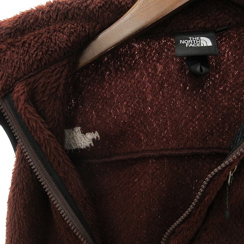 ザノースフェイス THE NORTH FACE VERSA AIR VE バーサエアー フリースベスト ジップアップ ロゴ 刺繍 NA45108 茶 ブラウン L メンズ_画像4