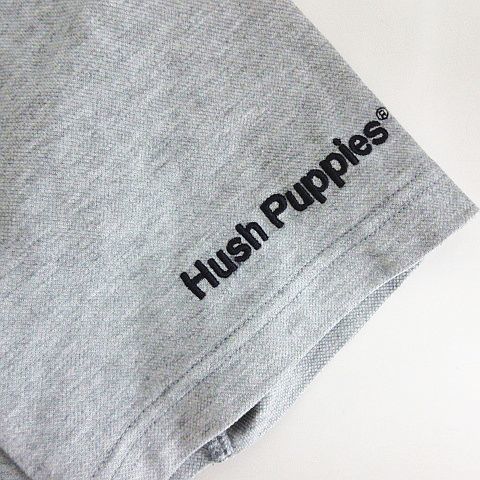 ハッシュパピー Hush Puppies ポロシャツ 半袖 ロゴ ワッペン 2L グレー ※EKM メンズ_画像7