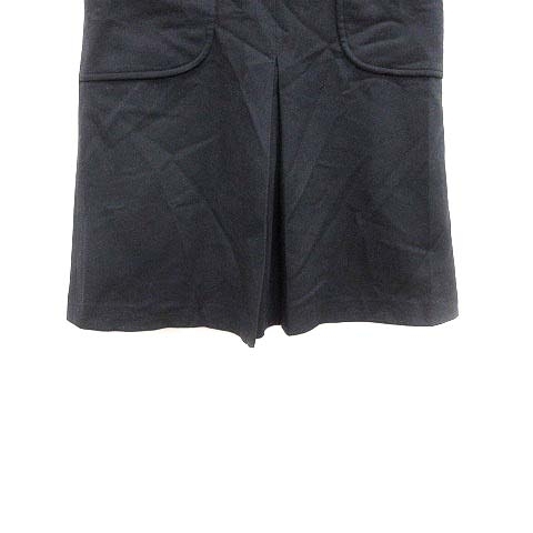 ユナイテッドアローズ UNITED ARROWS 台形スカート ひざ丈 ワンボックス 40 黒 ブラック /YK レディース_画像3