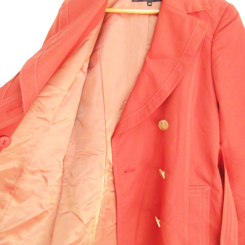  Citrus Notes весеннее пальто длинный длина открытый цвет одиночный кнопка лента переключатель полоса рисунок 38 orange /FF6 женский 