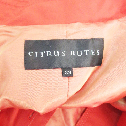  Citrus Notes весеннее пальто длинный длина открытый цвет одиночный кнопка лента переключатель полоса рисунок 38 orange /FF6 женский 