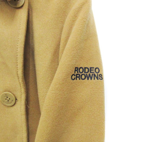  Rodeo Crowns Rodeo Crowns бушлат бушлат средний длина двойной кнопка Logo .? M бежевый /FF5 женский 