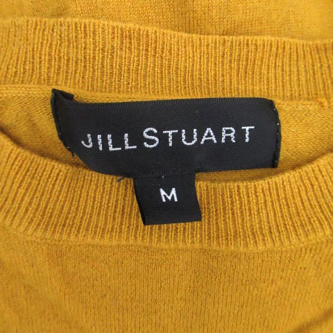  Jill Stuart JILL STUART вязаный cut and sewn вырез лодочкой длинный рукав одноцветный шерсть M желтый цвет желтый /HO18 женский 
