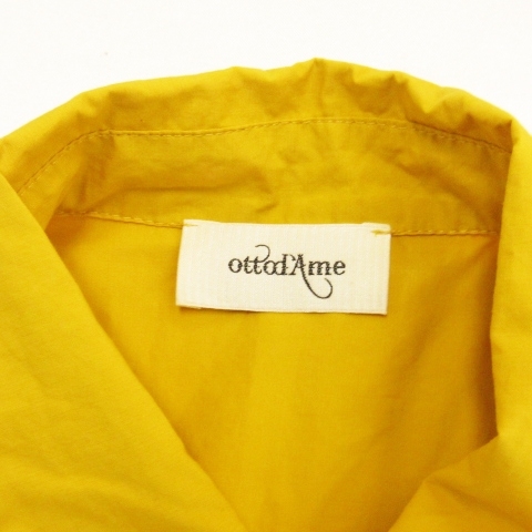 オットダム OTTOD'AME シャツワンピース ひざ丈 フレア 半袖 イタリア製 イエロー 40 ■RF レディース_画像5