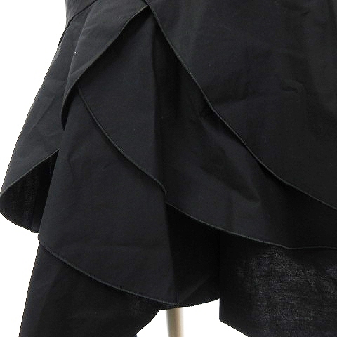  unused goods paul (pole) kaPAULE KA tag attaching close year skirt knee height flair tia-do stretch black black 36 ECR15 #AO lady's 