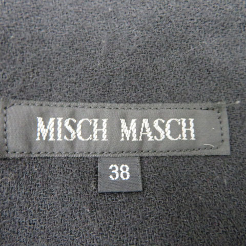 ミッシュマッシュ MISCH MASCH フレアスカート ティアードスカート ひざ丈 無地 ウール 38 黒 ブラック /YK16 レディース_画像5