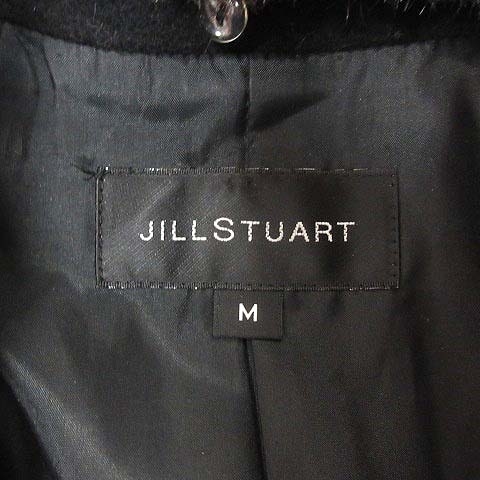 ジルスチュアート JILL STUART チェスターコート フェイクファー 総裏地 ウール カシミヤ混 アンゴラ混 M 黒 ブラック /YK レディース_画像6