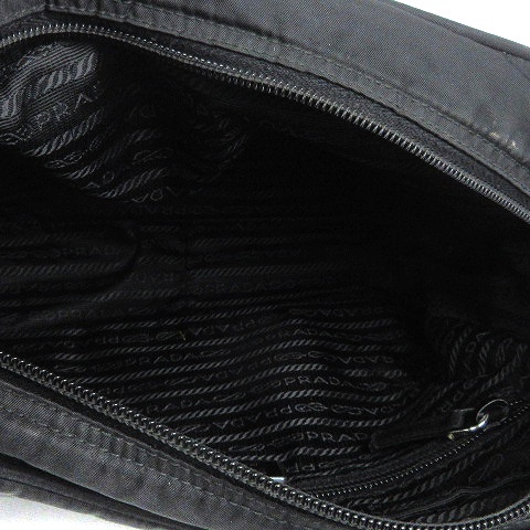 プラダ PRADA ショルダーバッグ 鞄 カバン 三角プレート ロゴ ナイロン BT0166 黒 ブラック ■SM1 レディース_画像5