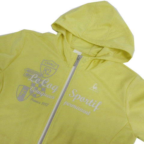  Le Coq s Porte .fle coq sportif Parker длинный рукав Zip выше Logo принт скорость . желтый желтый цвет O женский 
