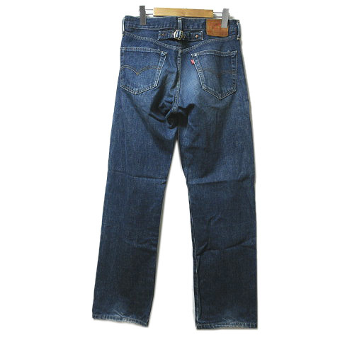 リーバイス Levi's 95年製 702XX デニムパンツ レプリカ ジーンズ 赤耳 セルビッチ ボタンフライ シンチバック W31 L34 青 ブルー X メンズ_画像2