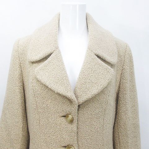  Chloe CHLOE wool jacket 40 beige group button pocket lining plain lady's 