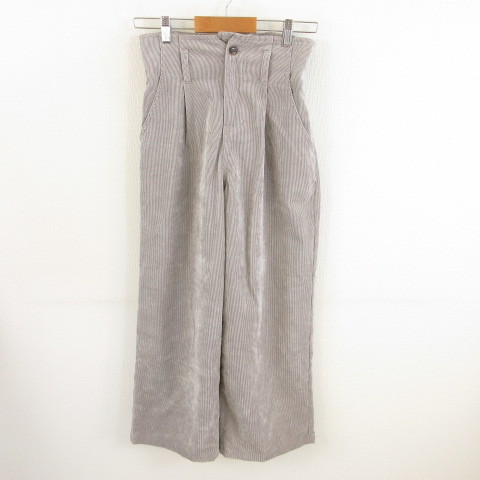  As Know As as know as pants long high waist wide strut corduroy gray ju*T56 lady's 