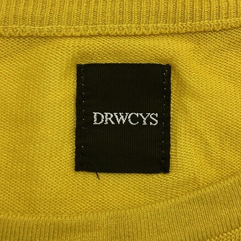 ドロシーズ DRWCYS セーター ニット プルオーバー ラウンドネック 薄手 無地 長袖 1 黄 イエロー レディース_画像5