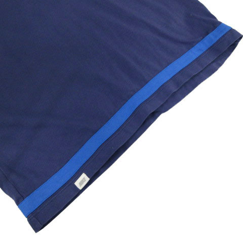 ナイキゴルフ NIKE GOLF ポロシャツ ロゴプリント 半袖 コットン混 配色 ネイビー系 紺系 ブルー 青 M メンズ_画像5