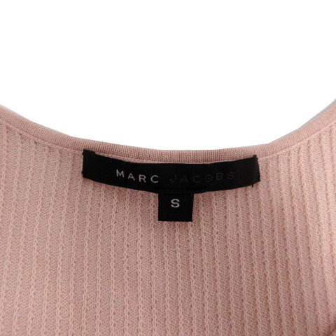 マークジェイコブス MARC JACOBS ニット Uネック 半袖 リネン混 ピンク S レディース_画像8