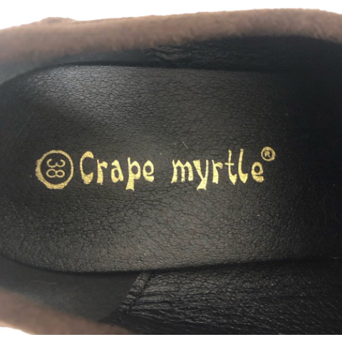 クレープマートル Crape myrtle パンプス ローファー チャンキーヒール ステッチ 無地 38 茶 ブラウン レディース_画像3