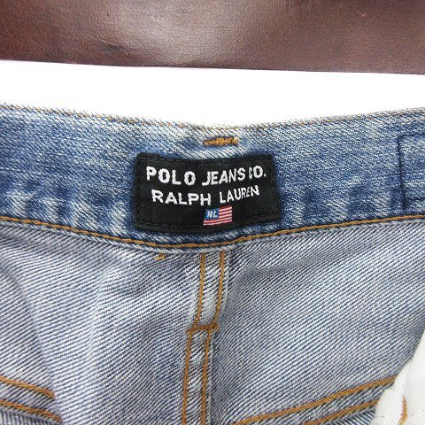 ポロジーンズ ラルフローレン POLO JEANS デニム ジーンズ ショーツ ハーフパンツ ダメージ加工 インディゴ W33 メンズ_画像3