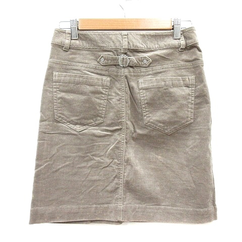  L ELLE PLANETE tight skirt Mini corduroy 38 gray ju/MN lady's 