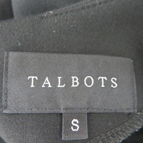 タルボット TALBOTS ワンピース ミニ丈 七分袖 ラウンドネック 切替 無地 S 黒 ブラック /YK23 レディース_画像5