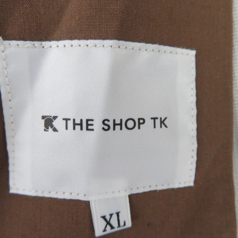  The shop tea ke-THE SHOP TK tapered pants Easy pants ankle height graph check pattern large size XL beige /YK16 men 
