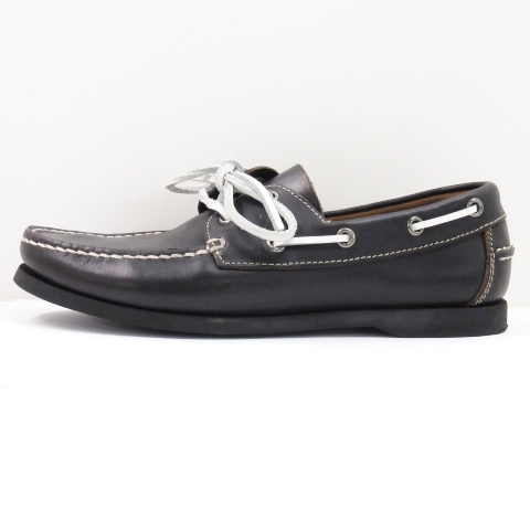  Reagal REGAL deck shoes moccasin leather black 23.5cm #ECS lady's 