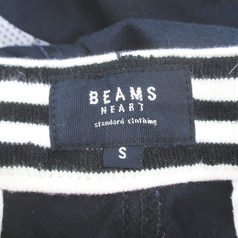 ビームスハート BEAMS HEART アンクル丈 パンツ S ネイビー 紺系 ジップフライ ポケット 綿 コットン ストレッチ レディース_画像3