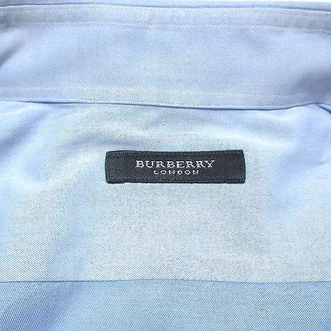 バーバリー ロンドン BURBERRY LONDON ドレスシャツ ワイシャツ 長袖 国内正規 ワンポイント刺繍 ライトブルー ■GY11 X メンズ_画像7