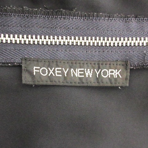 フォクシーニューヨーク FOXEY NEW YORK ノースリーブワンピース ロング タック ポケット付き ブラック レディース_画像5