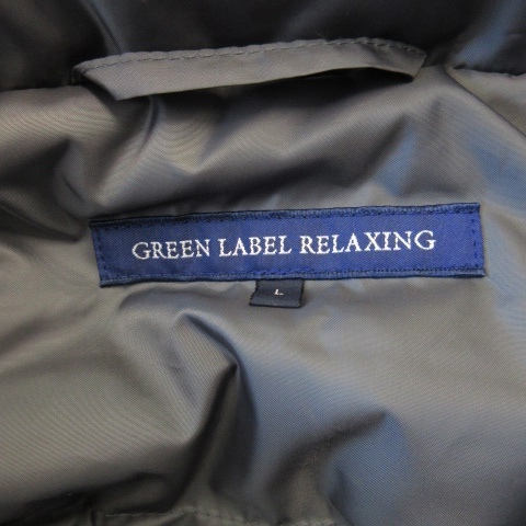 グリーンレーベルリラクシング ユナイテッドアローズ green label relaxing コート ダウン ダッフル フーディ ミドル丈 ボリューム L 青_画像6