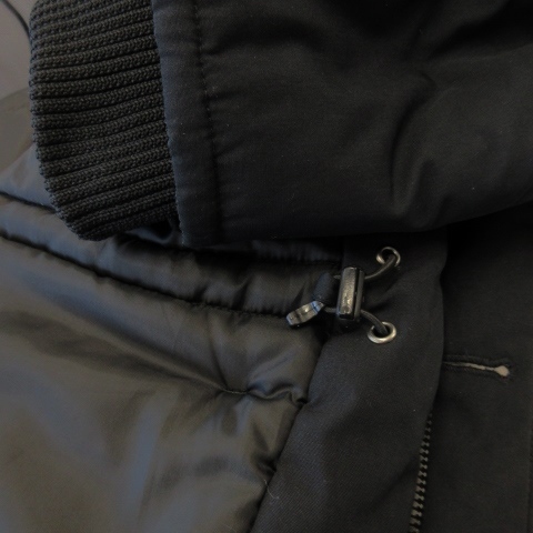 レイジブルー RAGEBLUE コート 中綿 ジップアップ フーディ ドロスト 袖リブ ファー付き ラクーン 防寒 ボリューム M 黒 ブラック_画像5