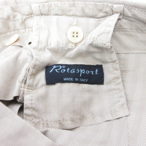 ROTA SPORT パンツ スラックス シルク混 イタリア製 ベージュ メンズ_画像3