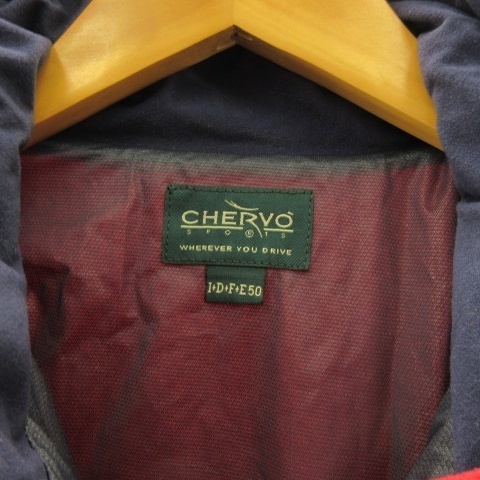 CHERVO シェルボ フリース ブルゾン ハーフジップ 赤 レッド 50 約XL メンズの画像3