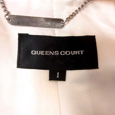 クイーンズコート QUEENS COURT スタンドカラーコート 総裏地 アンゴラ 1 白 ホワイト /YK レディース_画像6