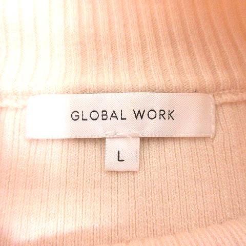 グローバルワーク GLOBAL WORK ニット カットソー ハイネック 長袖 L アイボリー 白 ホワイト /YK レディース_画像5