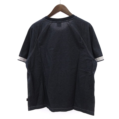 ヒューゴボス HUGO BOSS Tシャツ カットソー ストレッチ 半袖 コットン 紺 ネイビー XXL 大きいサイズ メンズ_画像2